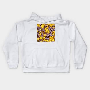 Breakfast Loops - Purple and Yellow Kids Hoodie